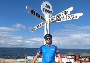 Travis Perkins manager completes cross country charity bike ride 