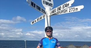 Travis Perkins manager completes cross country charity bike ride