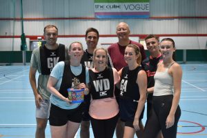 Colleagues and suppliers of Travis Perkins Managed Services (TPMS) took to the court to take part in a netball charity fundraiser for Bowel Cancer UK.