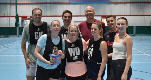 Colleagues and suppliers of Travis Perkins Managed Services (TPMS) took to the court to take part in a netball charity fundraiser for Bowel Cancer UK.