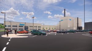 A 3D illustration of the new factory