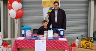 Aaron Frogley and his son Connor at NYEs Family Fun Day