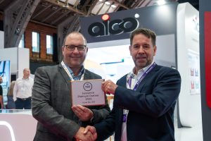 Aico presenting Platinum Partner plaque
