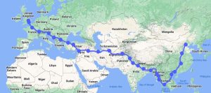 Bedford to Beijing Map