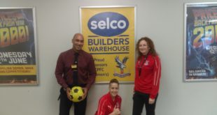 Branch manager Darrell Carter with Nikita Whinnett and Jade Davenport