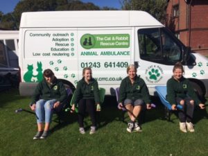 Covers Chichester donates wheelbarrows to Cat Rabbit Rescue Centre