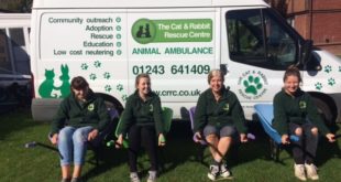 Covers Chichester donates wheelbarrows to Cat Rabbit Rescue Centre