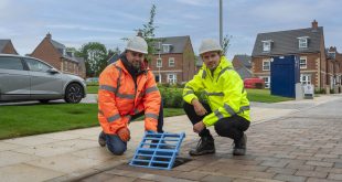 Dave Sanders and Alex Gardiner Wrekin on site at Kings Park where the new gully grates have been installed