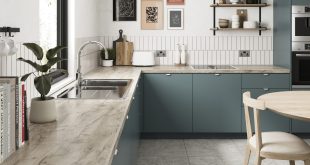 Finesse by Kronodesign 38mm Round Edge worktop in Grey Craft Oak Hi Res