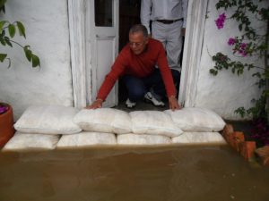 Floodbag in action