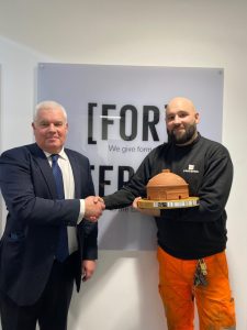 Forterra Ed Storer receiving the Keith FR Morton award