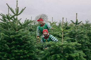 HB Employees with Christmas Trees 2