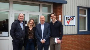 Hilton Banks expands manufacturing capabilities with acquisition of Flag Paints L R Directors Andy Butler Scarlet Banks Chairman Robert Banks Charlie Banks
