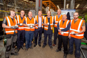 Horncastle staff receive their party cake