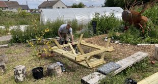 IWC building the benches on site