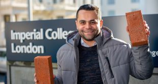 ImperialCollegeAshraf 072 Ashraf Nayel PhD student at Imperial College London holding materials for his experiments