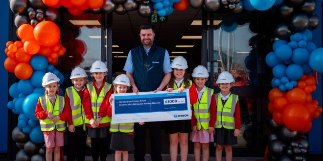 Jewson donates to school during relaunch celebration