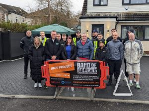 Jim and Debbie Gallacher with volunteers