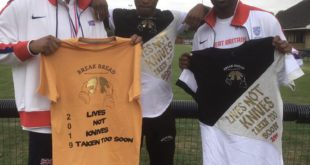 L R Commonwealth hurdler Gold medallist William Sharma former gang member Kane Palmer Gold medallist 200 metre sprinter Leon Baptiste