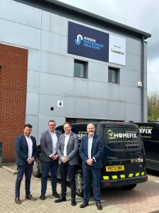 L R Jamie Griffin Regional Partnership Director JPS Stephen Humphreys Assistant Director HomeFix Saxon Weald Scott Cooper Managing Dire 1