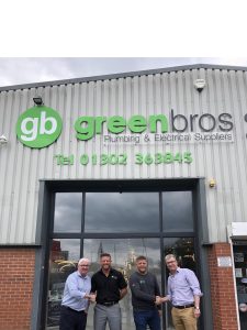L R Phil Bonar New Partner Development Recruitment Manager at NBG James Green and Paul Green Directors at Green Bros and Nick Oates Managing Director at NBG