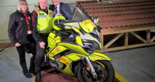 L to R. Helen Bundy Chair of SSBB Paul Goldsmith SSBB and Andrew Hayward Managing Director of Russell Roof Tiles