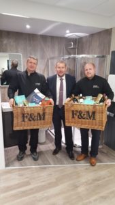 Lakes ASM Leon Varrier presenting the hampers to the winners
