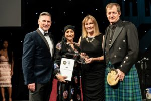 MinM Impact Award Winner Seddon Construction Ltd accepting award LR