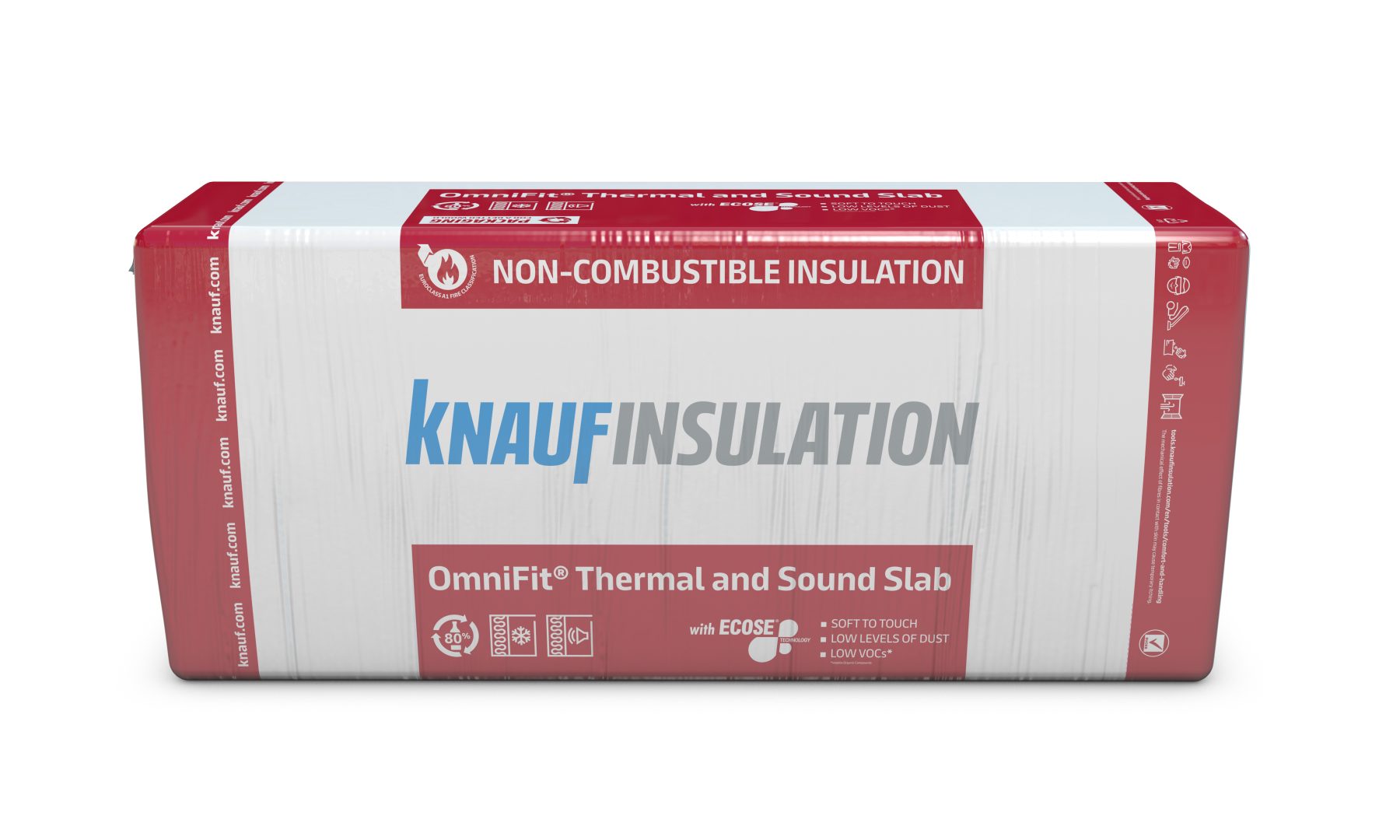 OmniFit® Thermal and Sound Slab an alternative to low density rock mineral wool insulation that offers superior thermal performance