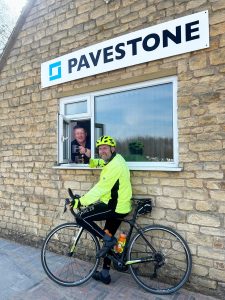 Pavestone Cycle Challenge image Carl Knowles cyclist pictured April 2025