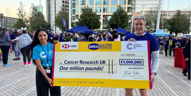 Selco celebrates £1 million for Cancer Research UK