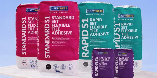 Setcrete launches new tile adhesives and grout range