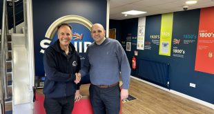 Squire CEO John Squire left with Band of Builders Andy Taylor right