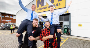 Stoltman brothers with Branch Directors Mark MacDonald and Graeme Macleod