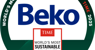 Appliance manufacturer Beko has been named one of TIME Magazine’s World’s Most Sustainable Companies for the second year running, earning a place in the Top 20 and securing the no. 1 position in the industry.