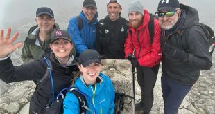 Team Elliotts completing one of the peaks