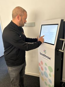 The Boditrax scanner in action at Russell Roof Tiles