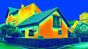 Thermal image of heat loss