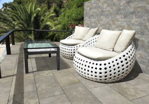 Zaffiro Della Cava floor with opale Nerali wall cladding