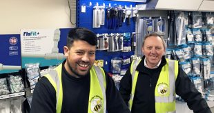 left Liam Stirzaker with Adam Taylor right