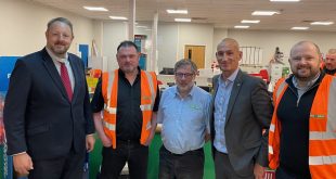 Toby Perkins MP visit to Huws Gray