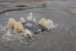 storm water overflowing
